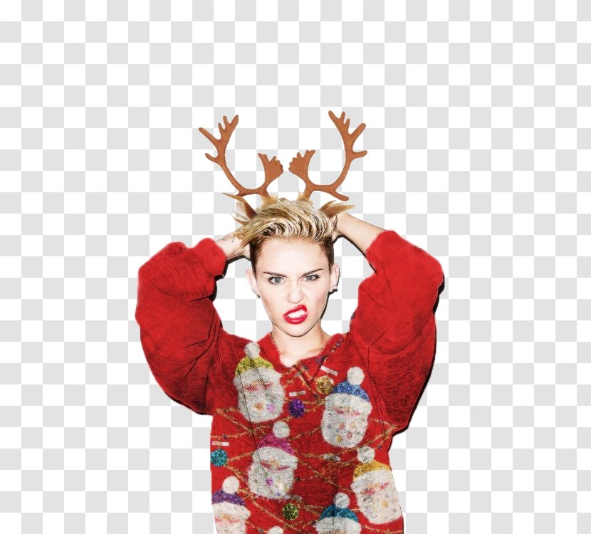 Miley Cyrus Reindeer Antler Headband - Flower Transparent PNG