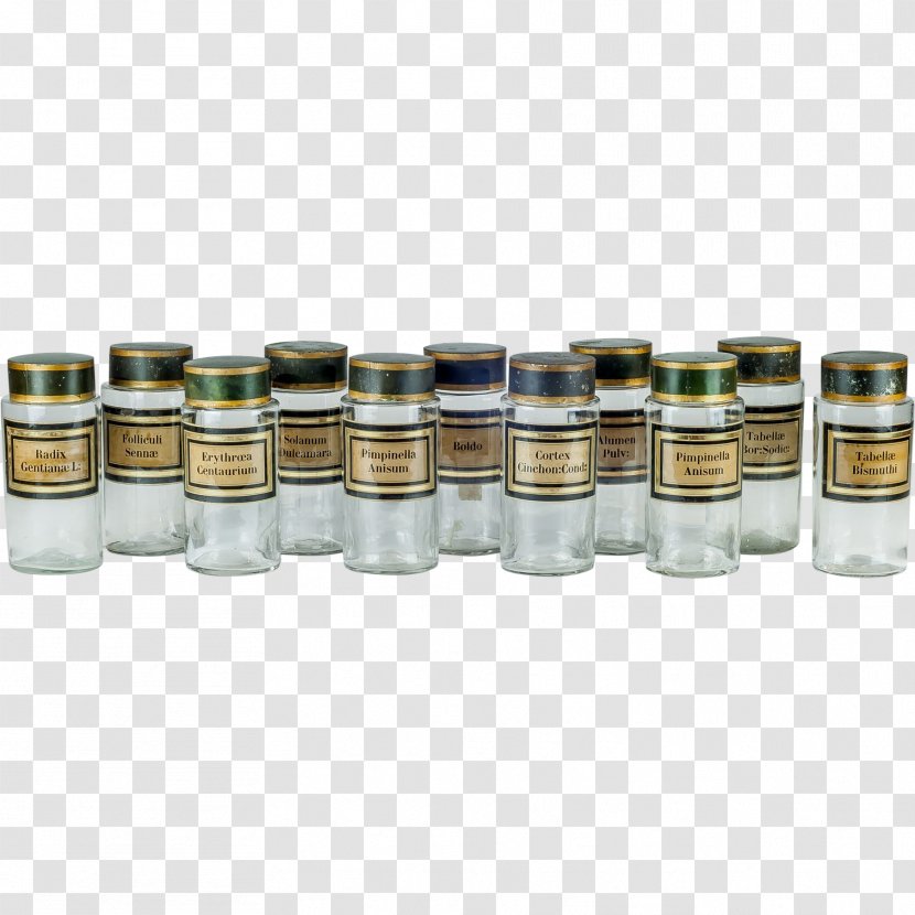 Glass Bottle 01504 Metal - Apothecary Transparent PNG