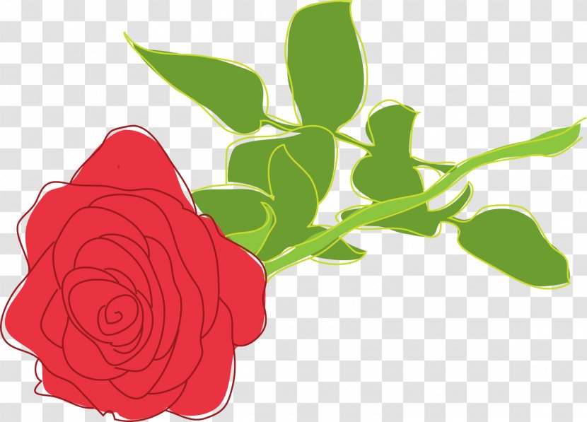 Rose Clip Art - Garden Roses - Green Flower Transparent PNG