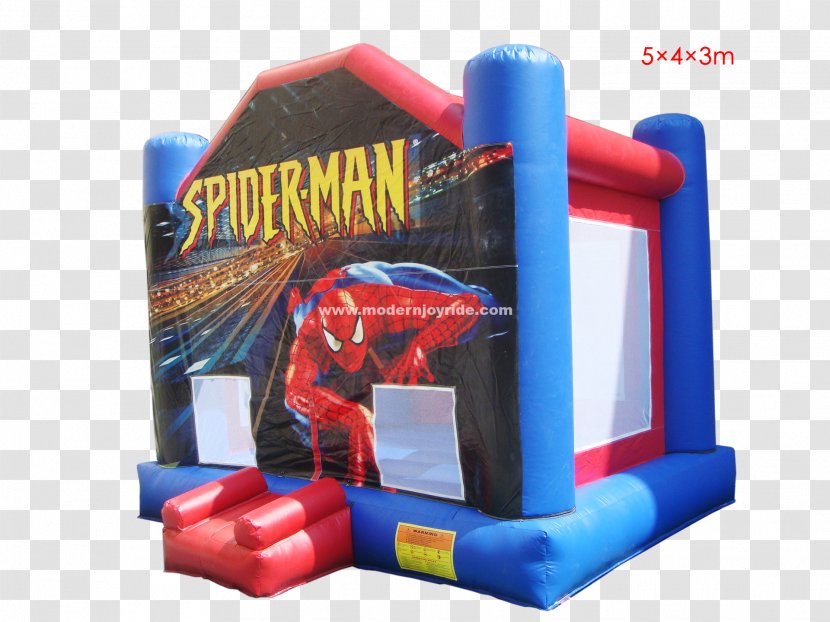 Inflatable Bouncers Toy Spider-Man Water Slide - Amusement Park Transparent PNG
