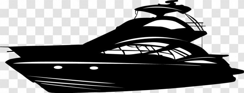 Yacht Ship Silhouette Vector Graphics Clip Art - Zeplin Background Transparent PNG