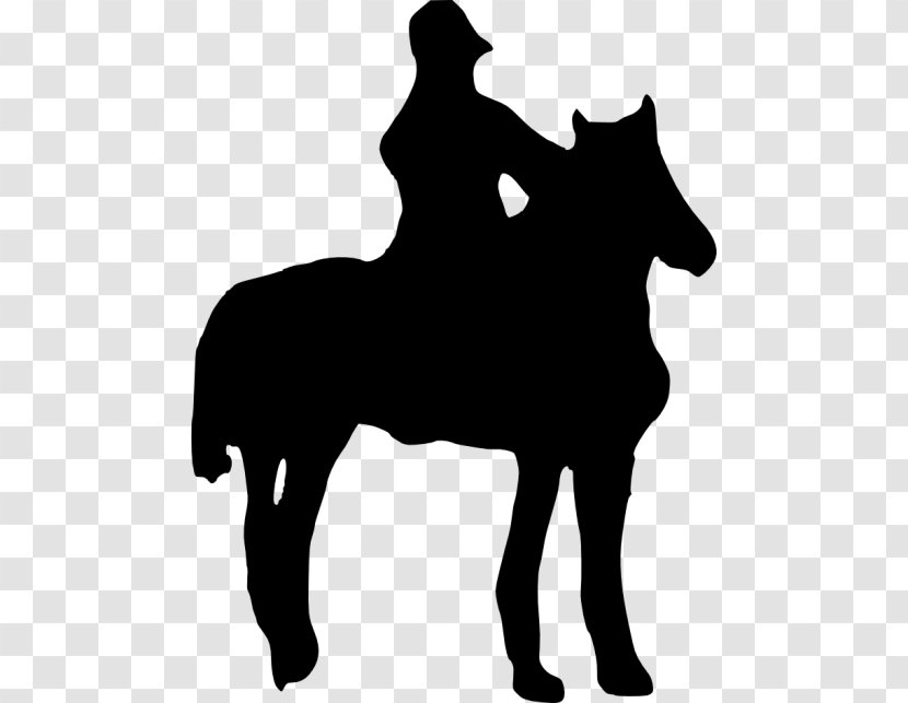 Mustang Silhouette Equestrian Clip Art - Mane Transparent PNG