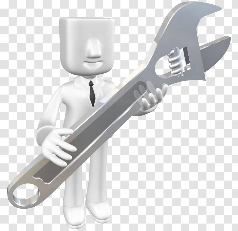 Car Auto Mechanic Automobile Repair Shop Logo - Hardware - Square Head Villain Holding A Wrench Transparent PNG