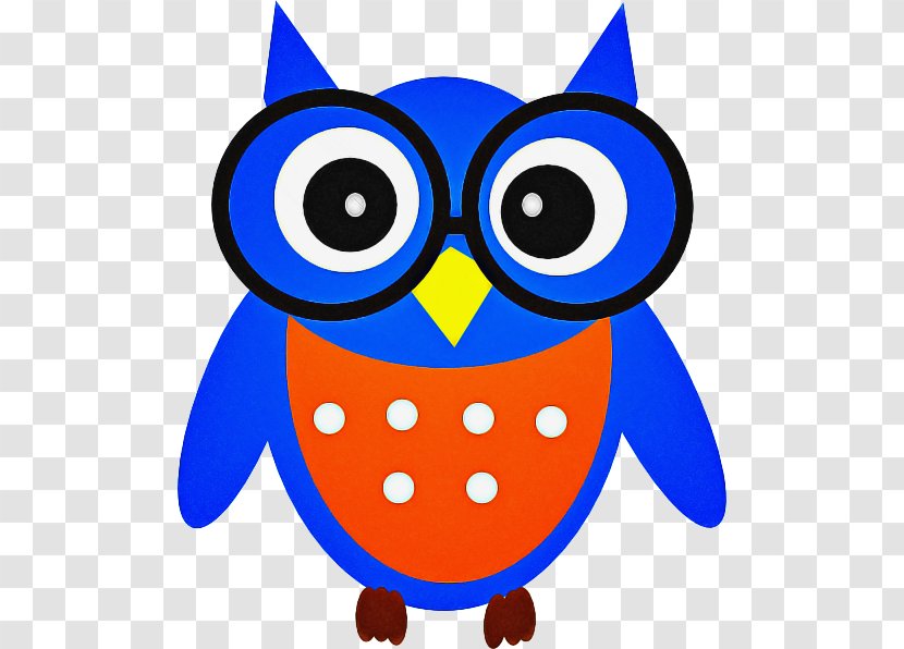 Owl Clip Art Blue Cartoon Bird Of Prey - Azure Transparent PNG