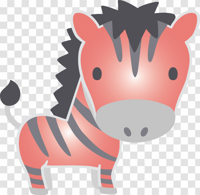Cartoon Pink Snout Animal Figure Line Transparent PNG