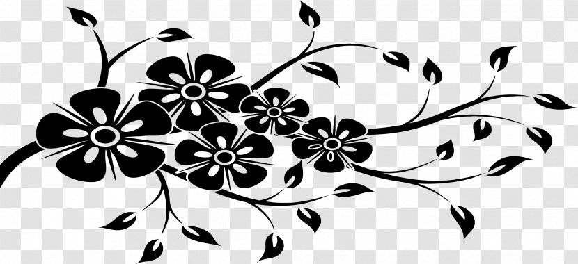 Flower Silhouette Clip Art - Tattoo - Flourish Transparent PNG