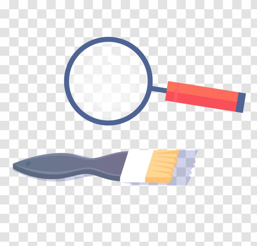 Magnifying Glass - Pen - Vector Paint Material Transparent PNG