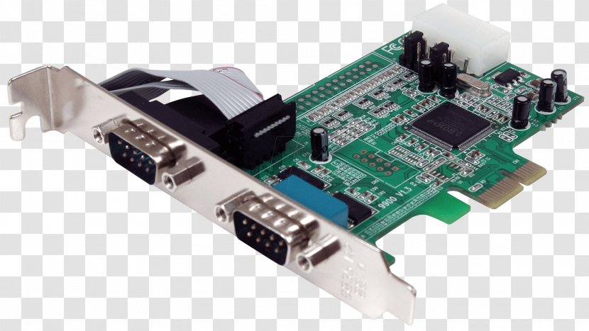 PCI Express RS-232 Serial Port Expansion Card Conventional - Electronics Accessory - Low Profile Transparent PNG