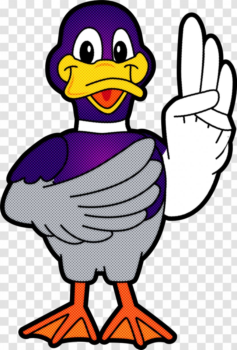 Bird Clip Art Cartoon Beak Finger - Duck - Pleased Thumb Transparent PNG