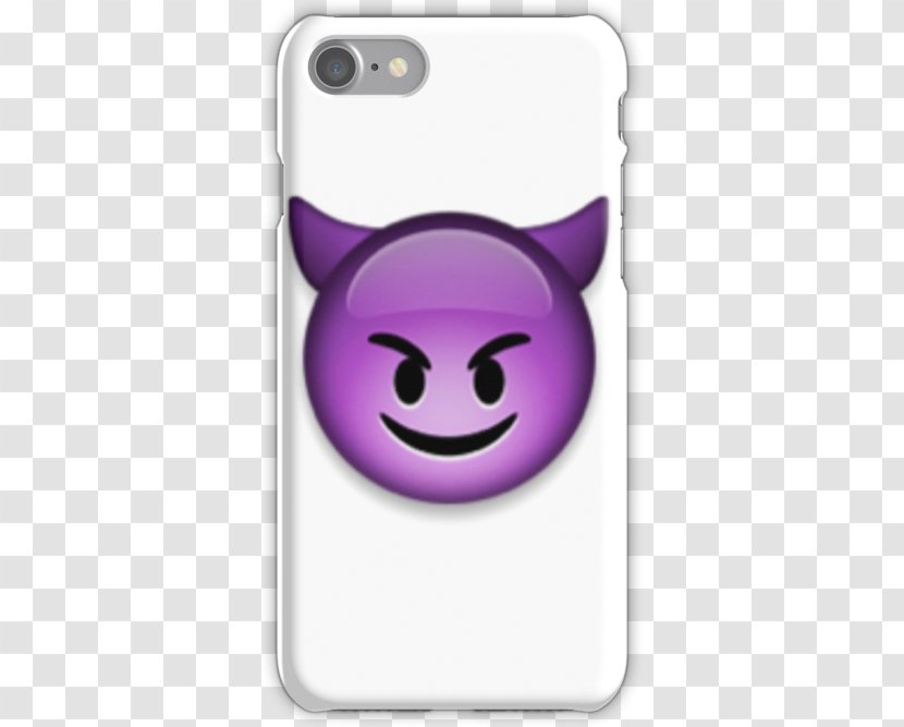 Emoji Devil Smile Sticker Emoticon - Purple Transparent PNG