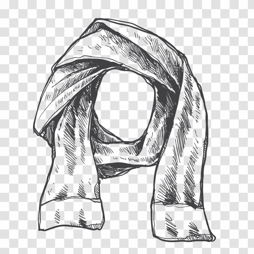 Drawing Scarf - Glove - Vector Winter Scarves Transparent PNG