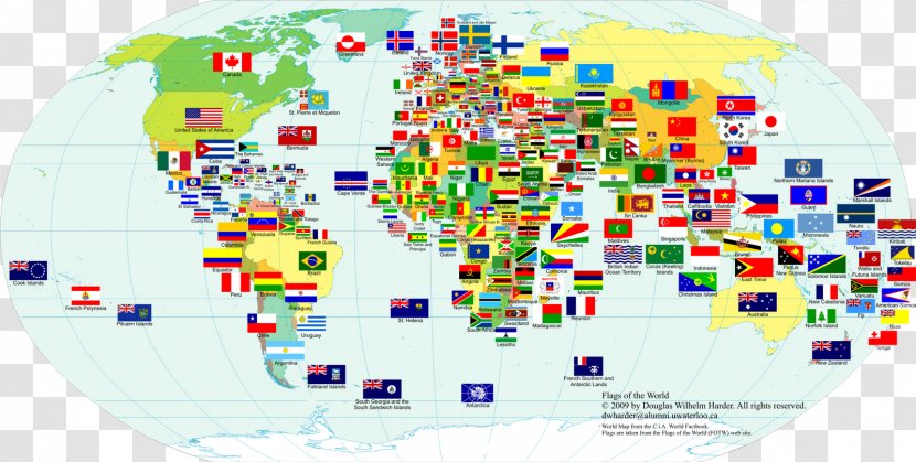 World Map National Flag Transparent PNG