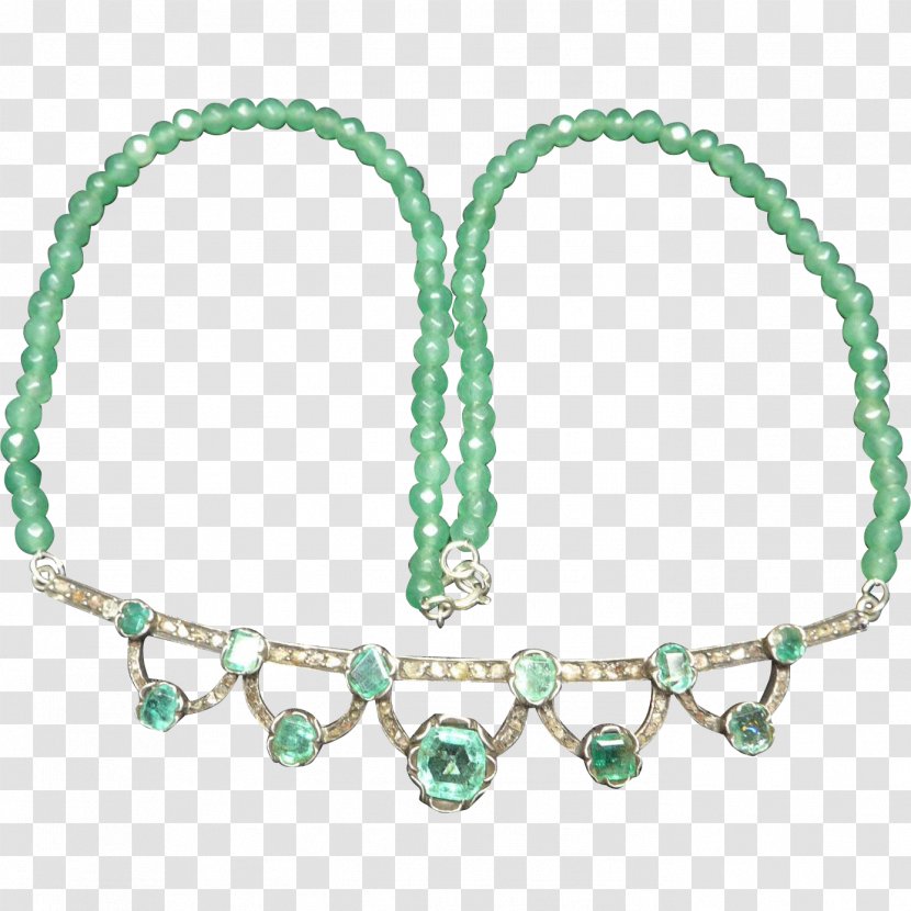 Emerald Turquoise Necklace Bracelet Bead - Body Jewelry Transparent PNG