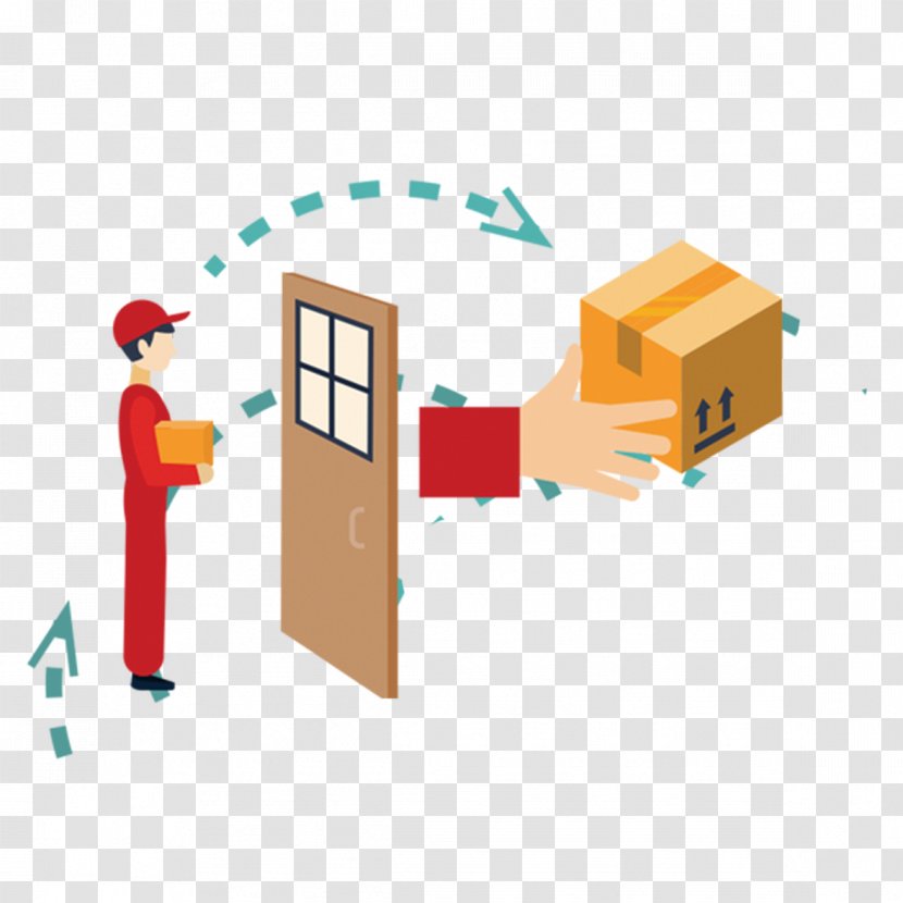 Delivery Courier Logistics - Cartoon - Home Transparent PNG