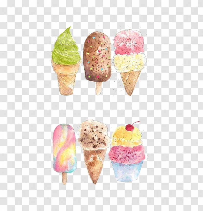 Ice Cream Cone Chocolate Waffle - Dessert - Cones And Cold Drinks Transparent PNG