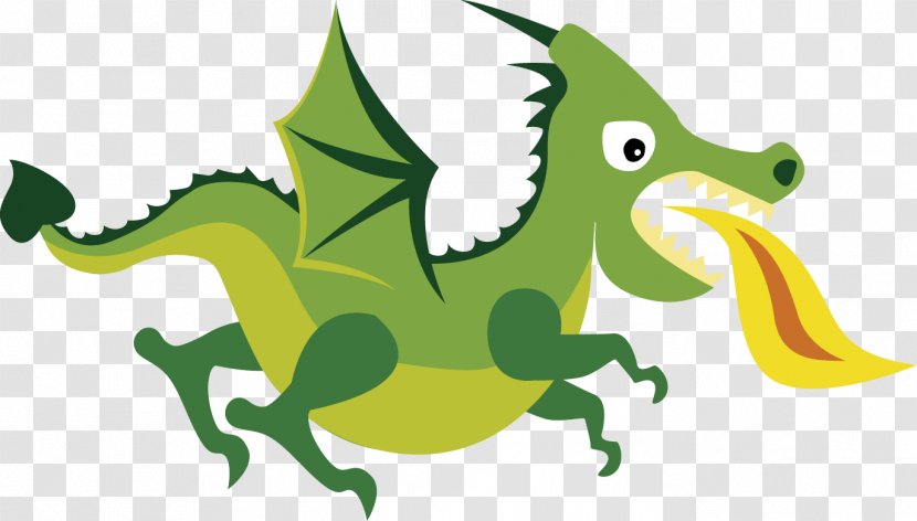 Dragon Frog Cartoon Amphibian Clip Art - Green Transparent PNG
