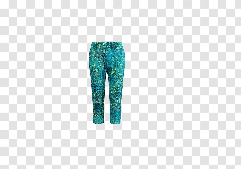 Green Turquoise Pattern - Women's Running Pant Transparent PNG