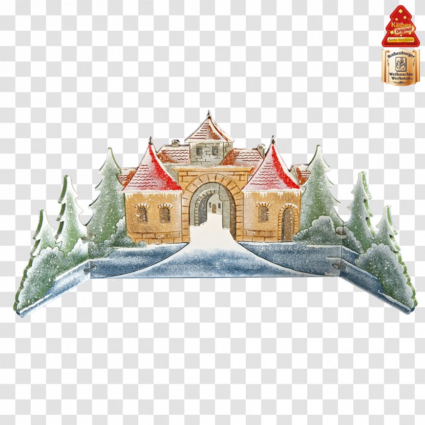 Place Of Worship Facade Christmas Ornament Chinese Architecture - Handpainted Santa Claus Transparent PNG