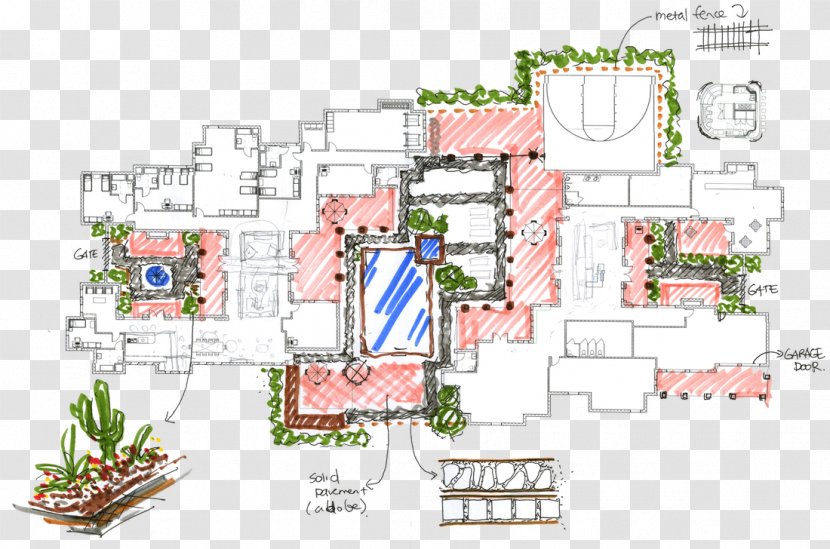Residential Area Urban Design Floor Plan Land Lot - Elevation - Savannah College Of Art And Transparent PNG