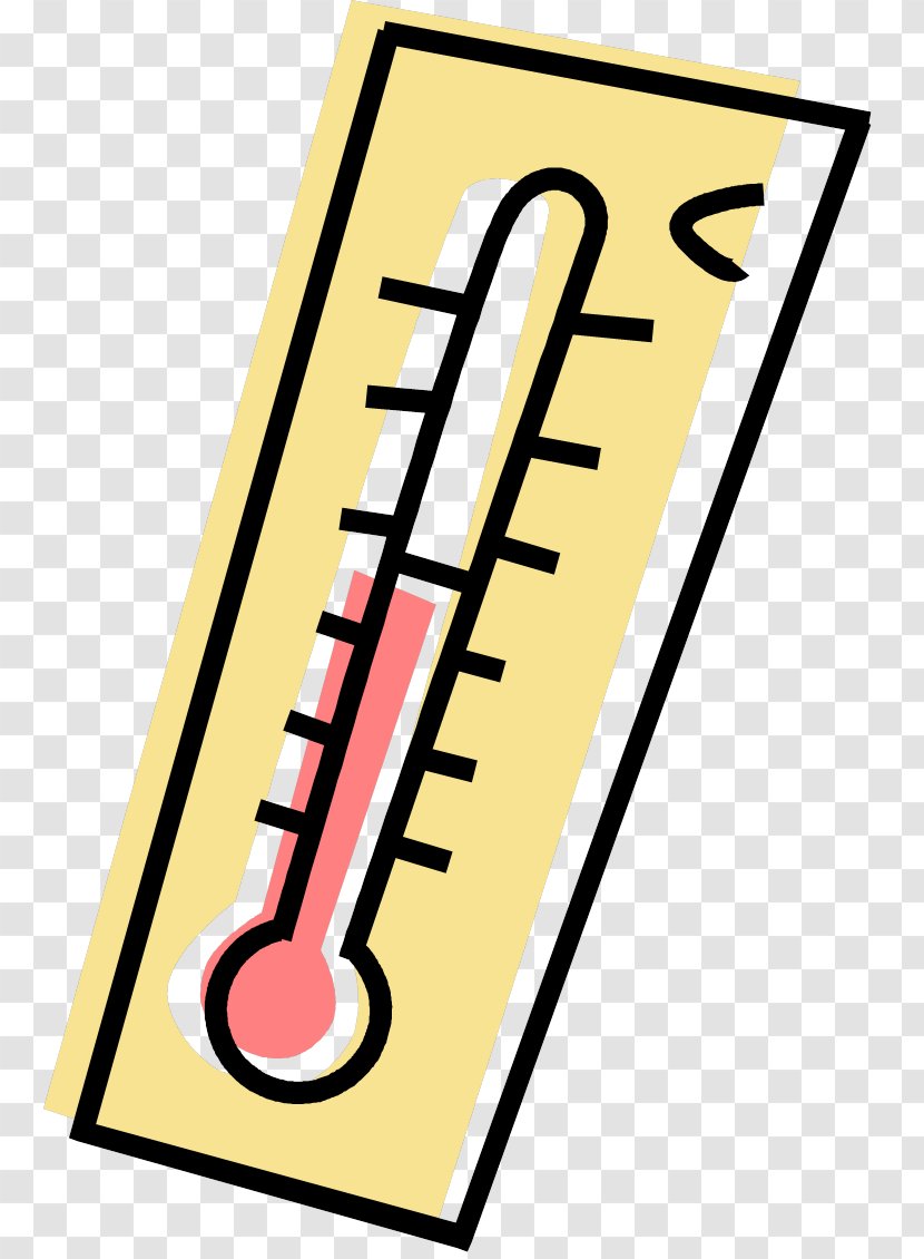 Thermometer Clip Art Temperature Vital Signs Measurement - Yellow - Temps Transparent PNG