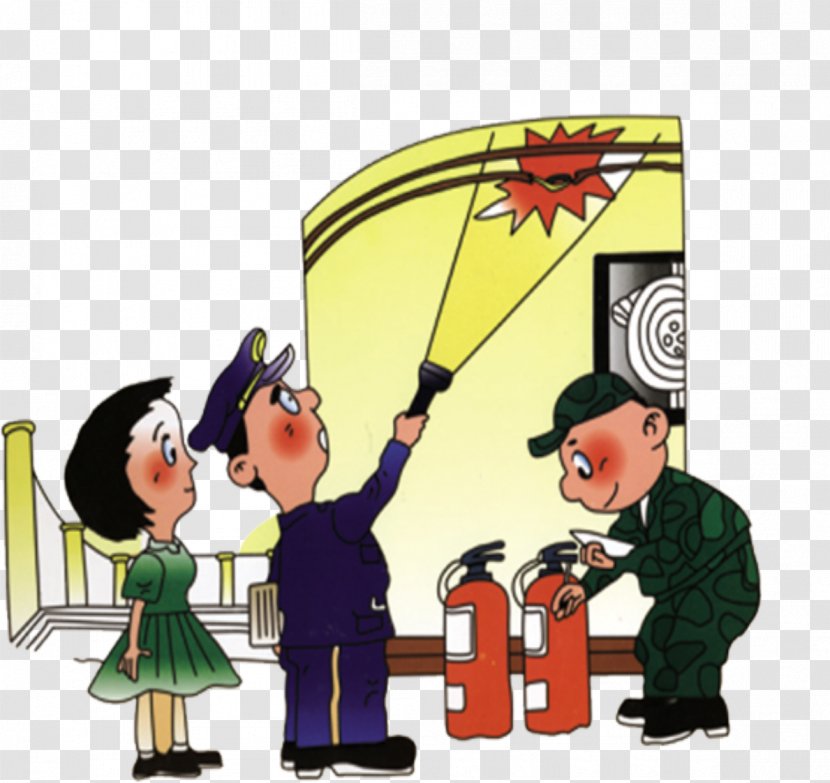 Fire Extinguisher Firefighting Cartoon - Fighting Transparent PNG