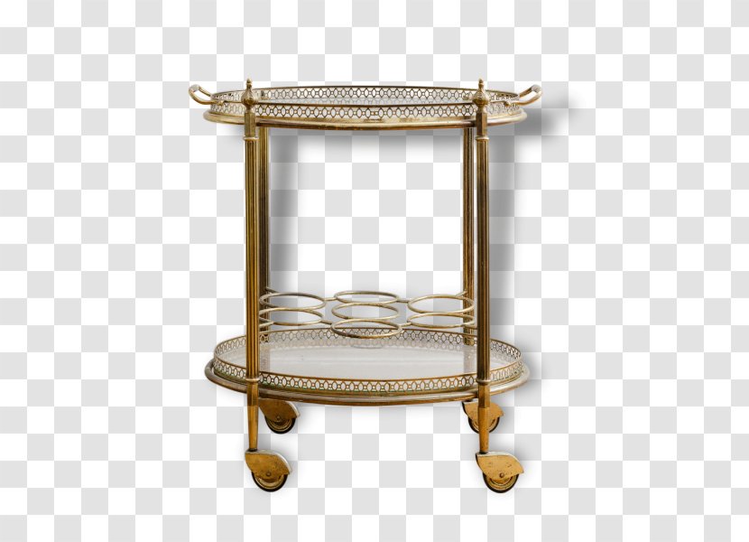 Desserte Table Brass Roulettes Metal - Trunk Transparent PNG