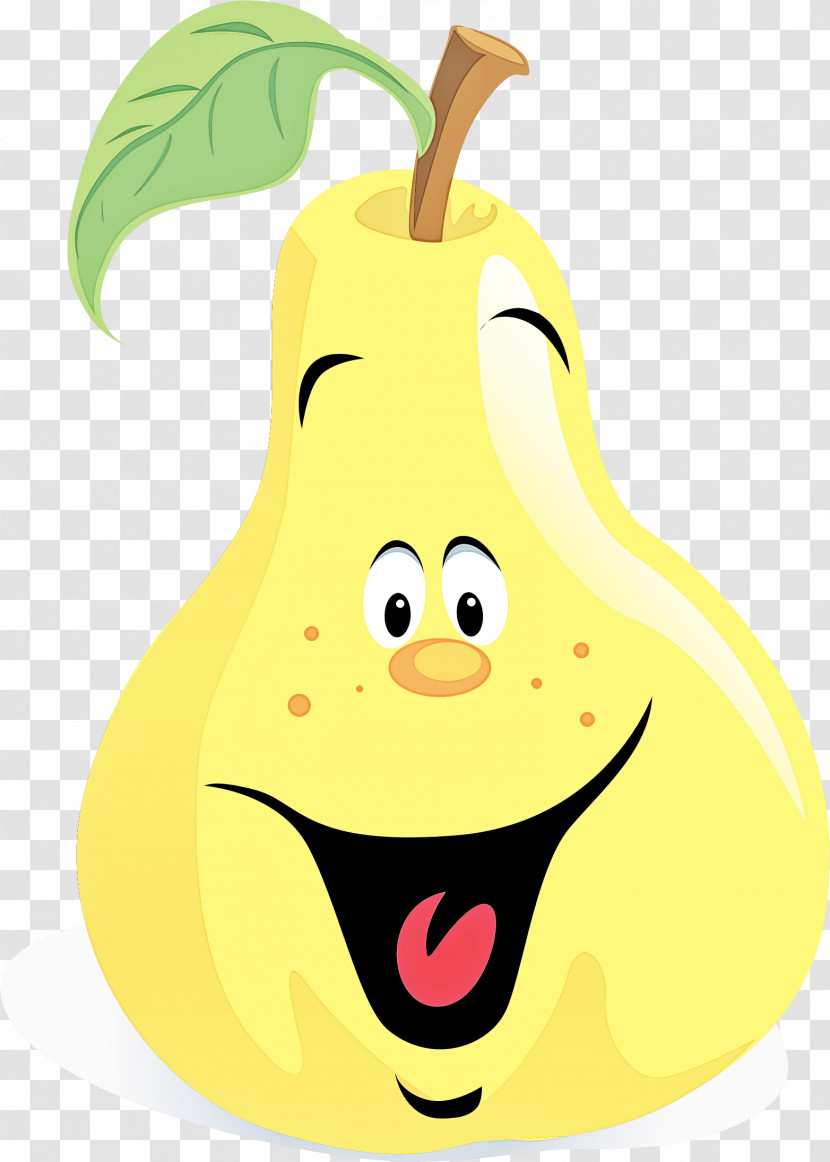 Pear Yellow Cartoon Fruit Pear Transparent PNG