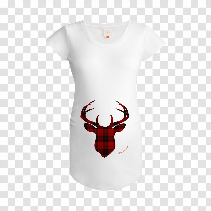 Reindeer T-shirt Antler Sleeve Neck Transparent PNG