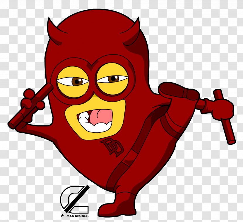 Daredevil Minions Drawing Clip Art Film - Avengers - Ralph Wiggum Funny Desktop Backgrounds Transparent PNG