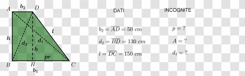 Triangle Trapezoid Area Diagonal Transparent PNG