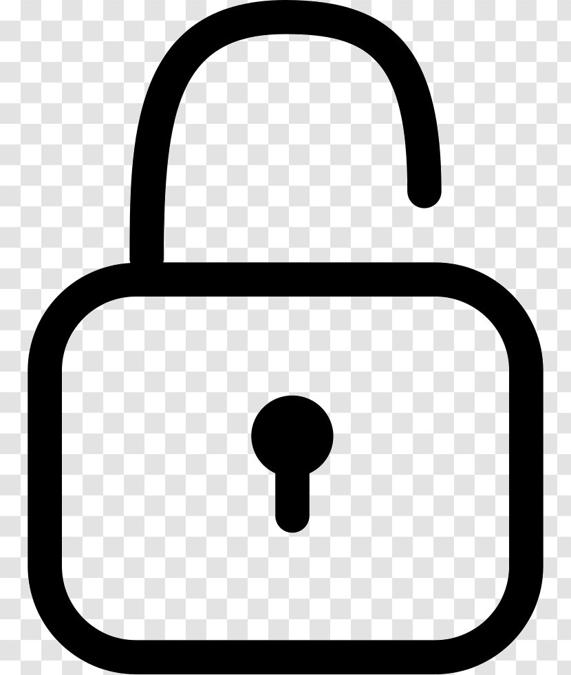 Lock Security - Black And White - Padlock Transparent PNG