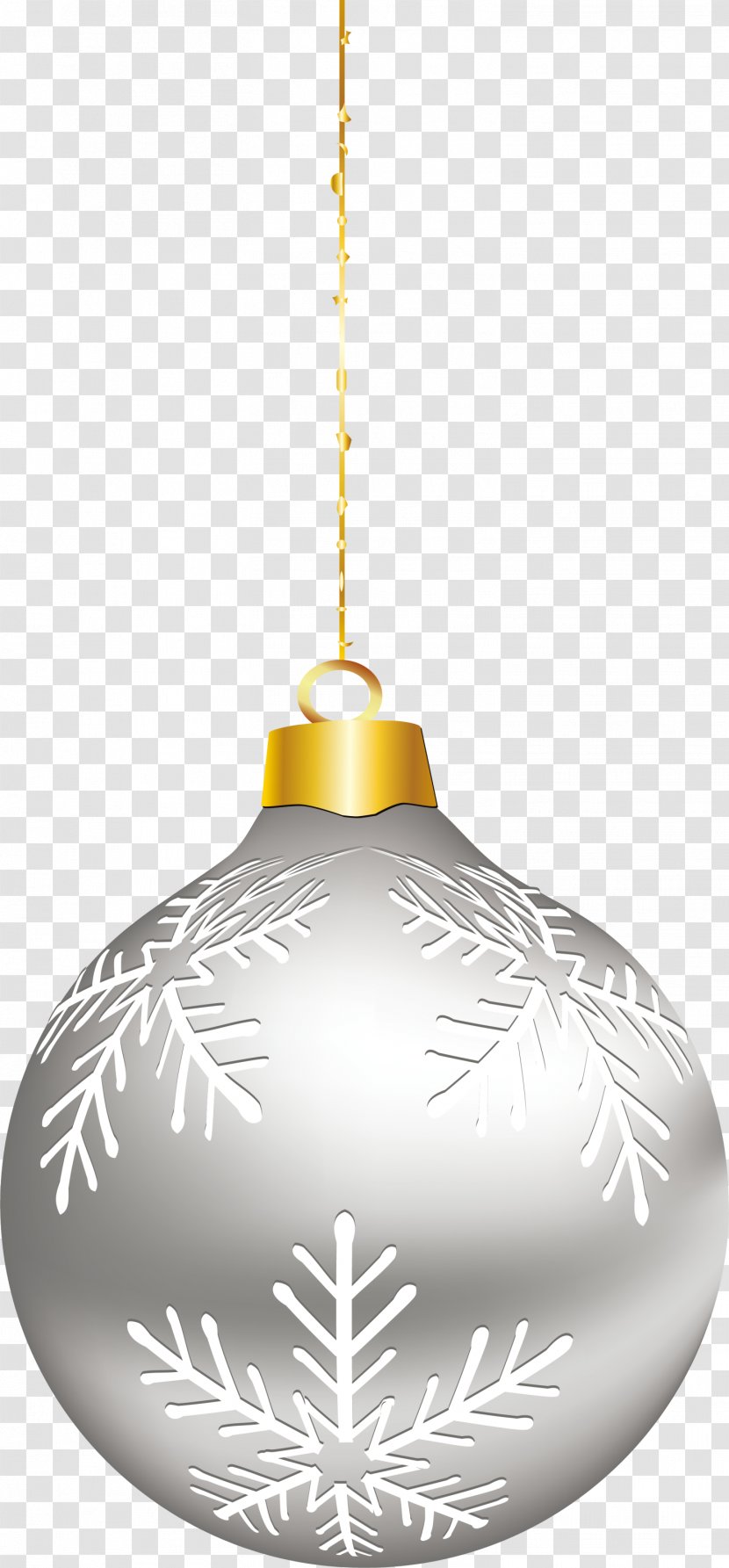 Christmas Ornament Silver - Glass - Simple Ornaments Transparent PNG