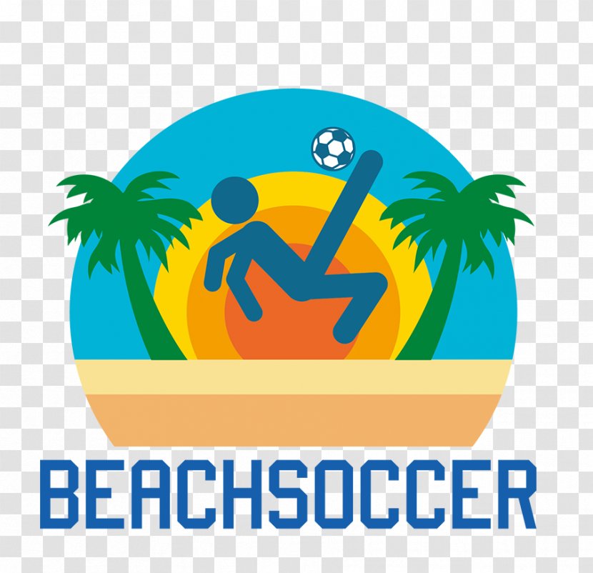 Beach Soccer Vector Graphics Football Image Illustration - Brand - Sports Signs Transparent PNG