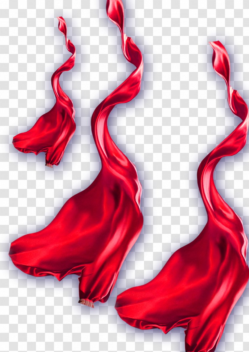 Ribbon Silk - Red Transparent PNG