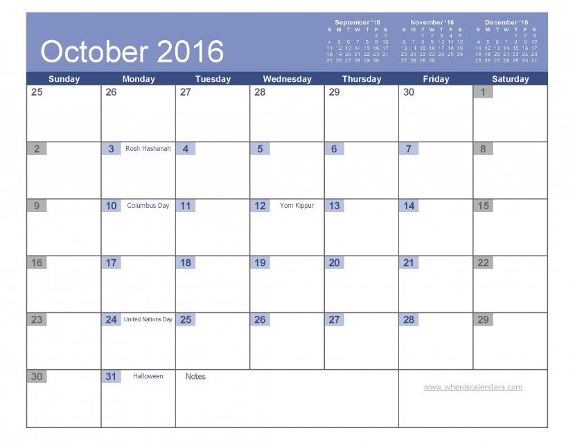 Public Holiday Calendar December Template - Jewish Holidays Transparent PNG