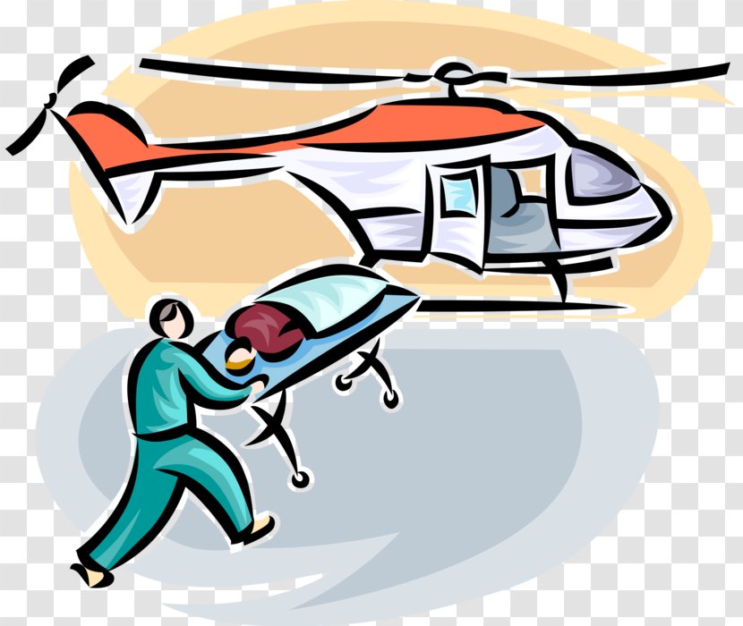Clip Art Illustration Ambulance Air Medical Services Vector Graphics - Helicopter Transparent PNG