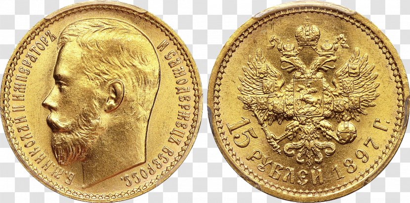 Gold Coin Double Eagle - Half Transparent PNG