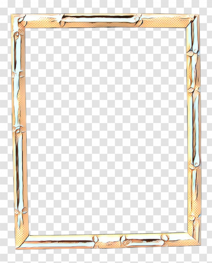 Retro Frame - Rectangle - Brass Mirror Transparent PNG