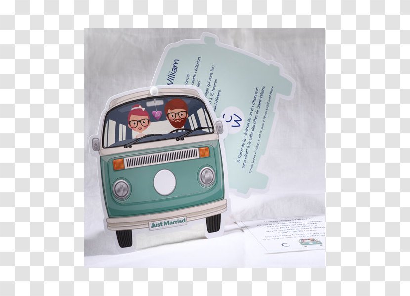 Volkswagen Type 2 (T1) In Memoriam Card Marriage - Birth Transparent PNG