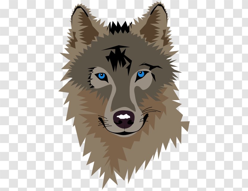 Gray Wolf African Wild Dog Clip Art - Snout - Blue Transparent PNG