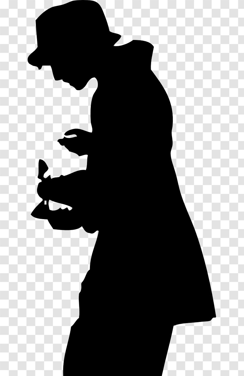 Top Hat Silhouette Cowboy - Monochrome Photography Transparent PNG