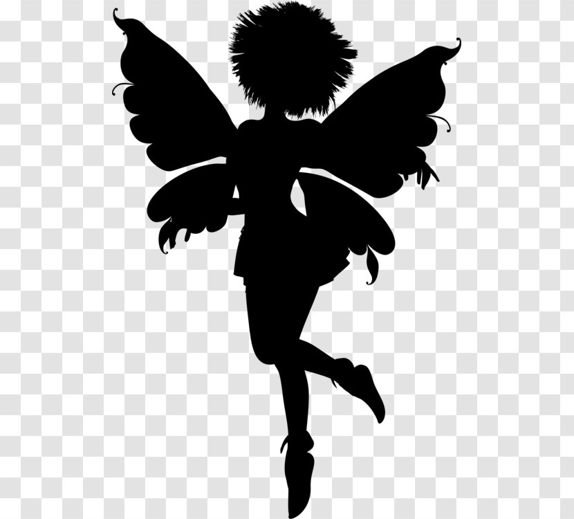 Girl Cartoon - Angel - Blackandwhite Wing Transparent PNG