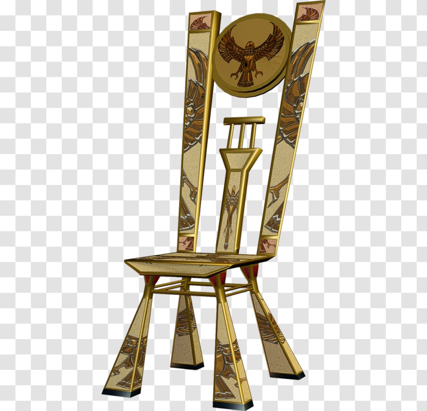 Egypt Chair Clip Art - Egyptian Style Retro Objects Transparent PNG