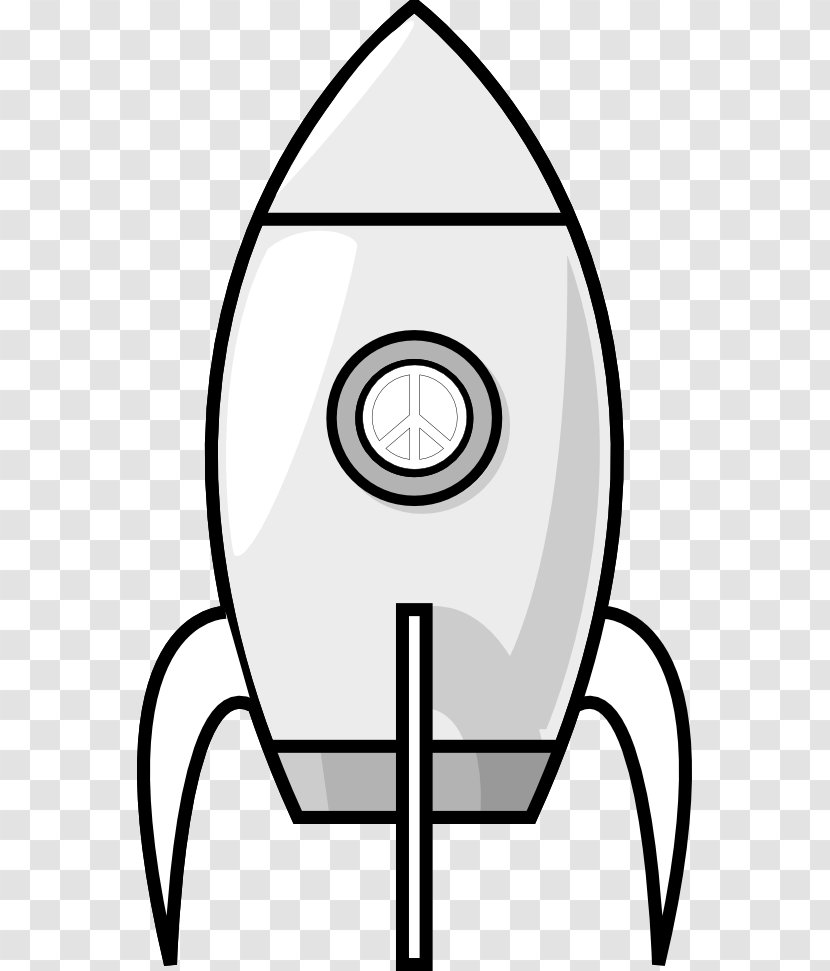 Spacecraft Rocket Black And White Clip Art - Cartoon - Free Popsicle Clipart Transparent PNG