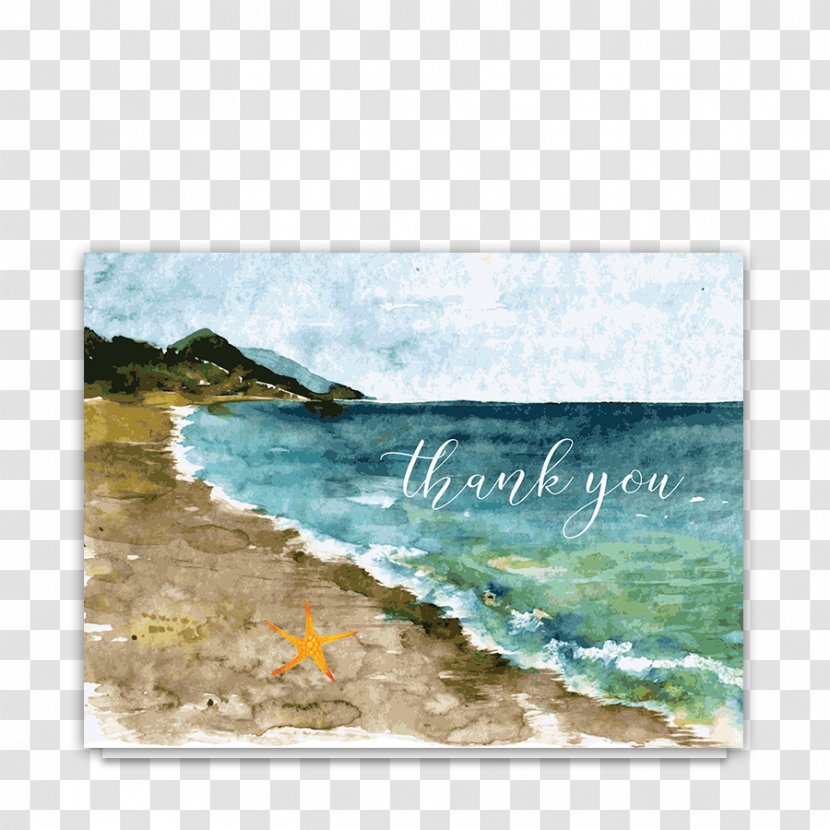 Drawing Watercolor Painting - Sea - Thank You Transparent PNG