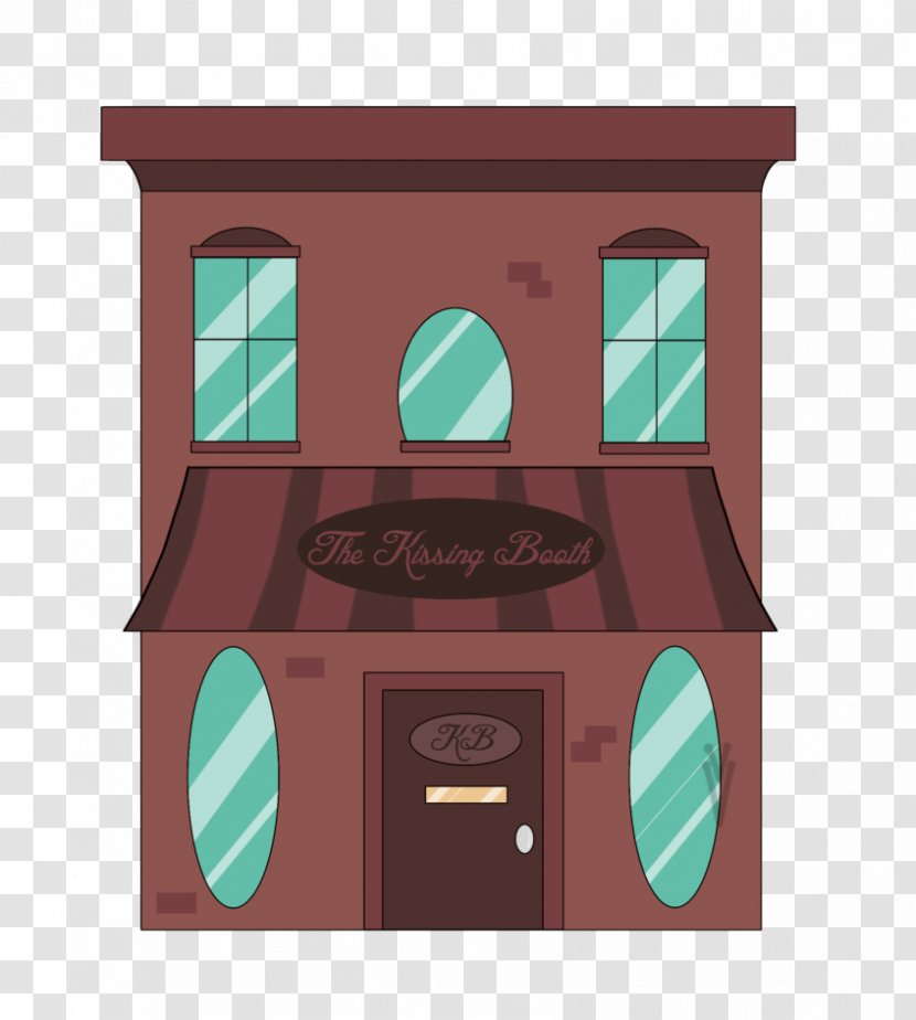 Cartoon Teal Rectangle Font - Table - Booth Building Transparent PNG