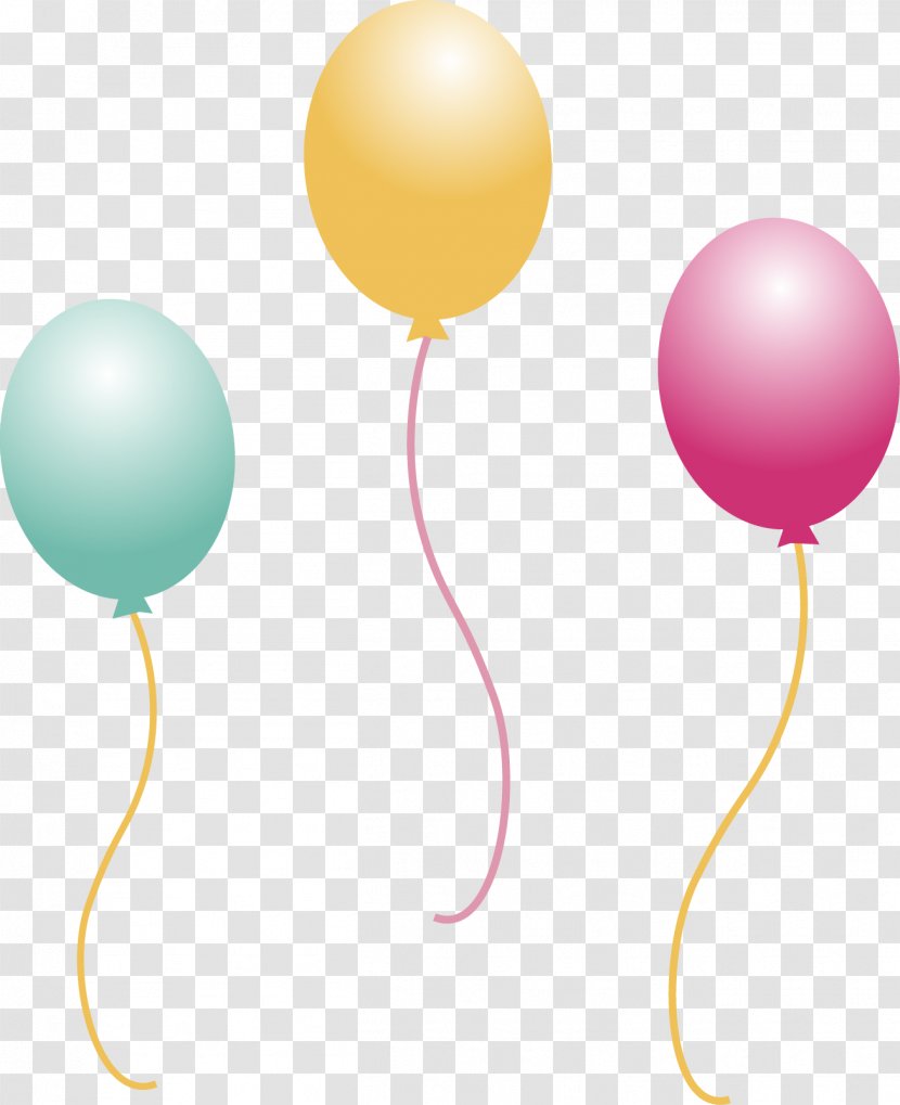 Balloon Birthday Greeting & Note Cards Clip Art - Pink - Bonbones Transparent PNG