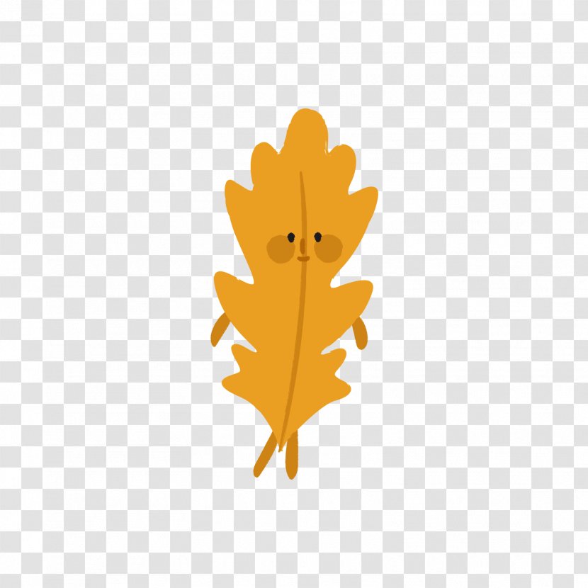 Maple Leaf Illustration - Yellow - Cartoon Autumn Leaves Transparent PNG