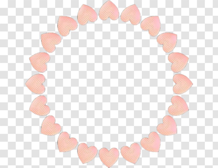 Pink Heart Clip Art Circle - Fashion Accessory - Peach Transparent PNG