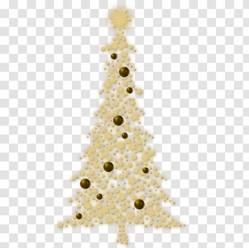 Golden Christmas Tree - Pine Family - Decor Transparent PNG